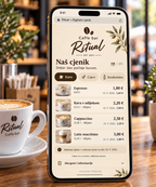 Digitalni cjenik na mobitelu - primjer prikaza nakon skeniranja QR koda