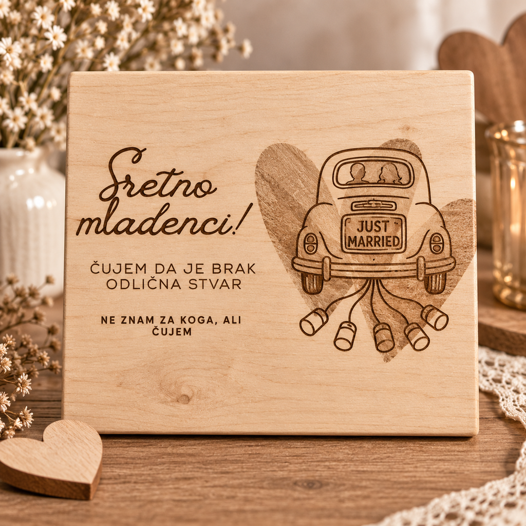 Čestitka — Sretno mladenci